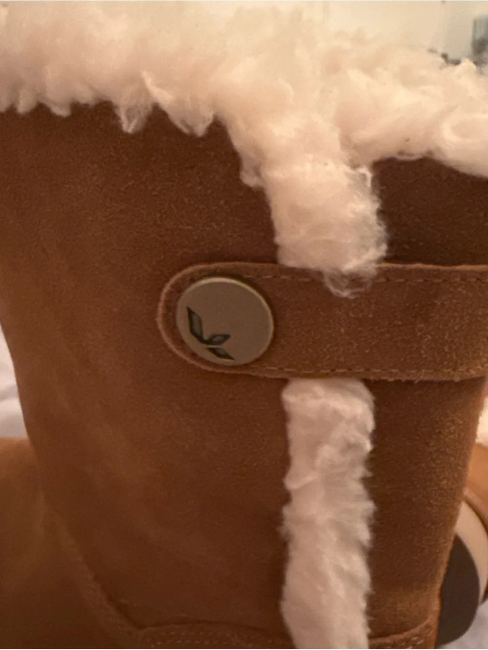 Koolaburra by UGG Suede Button Short Boots - Jordina-Chestnut US Size 10